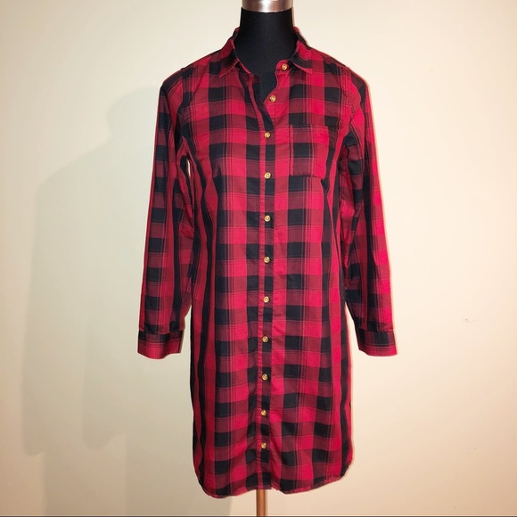 The Limited Dresses & Skirts - Buffalo Plaid shirt dress size XS